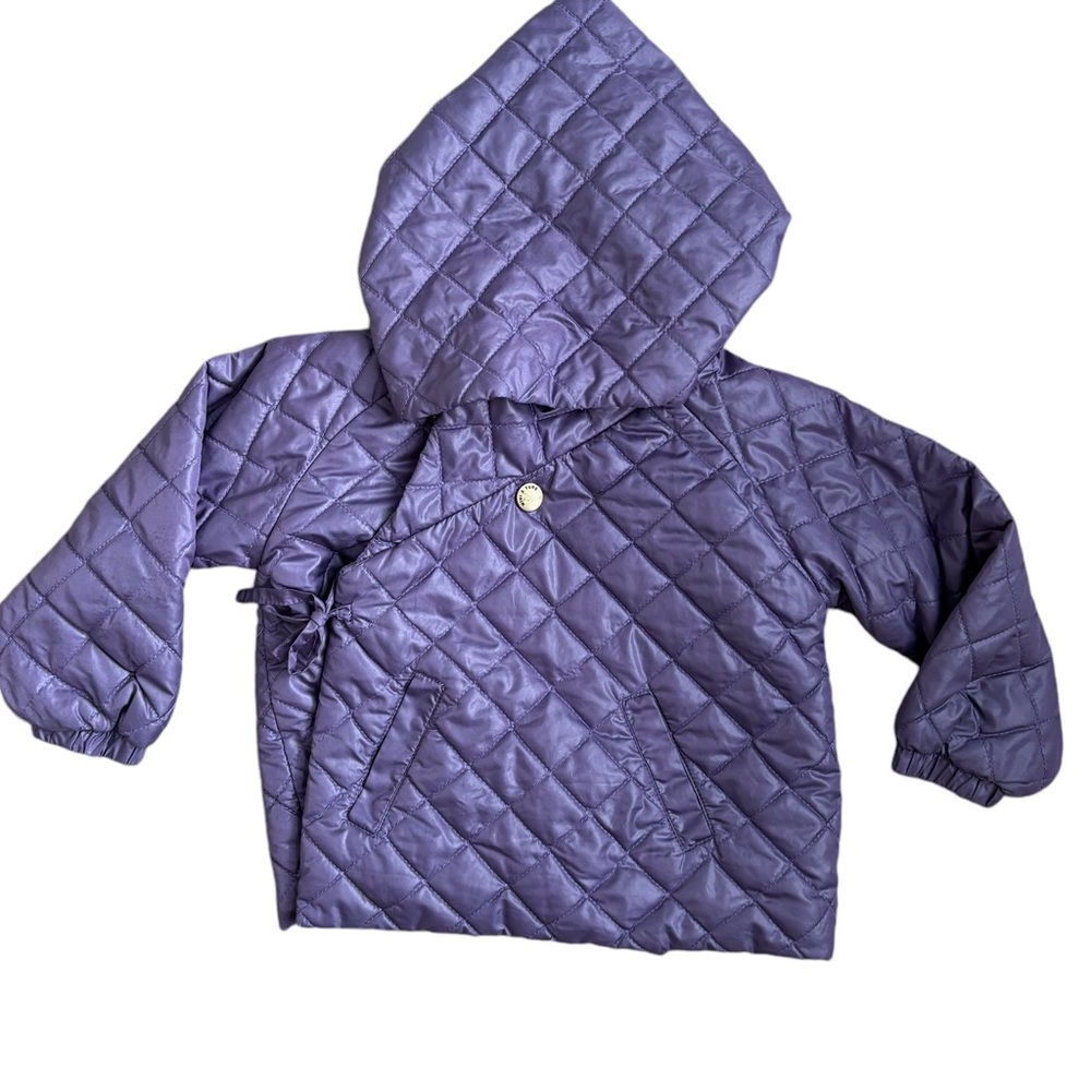 Mini A Ture copenhagen purple quilted toddler jacket size 2